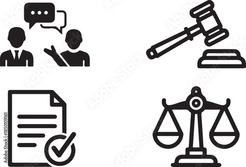 Lawyer court judge legal document scales of justice communication