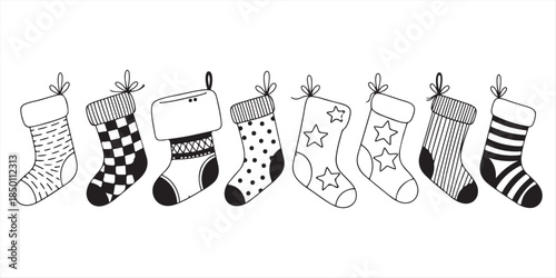 Assorted christmas stockings