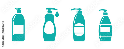 template for a shampoo icon vector, featuring a clean and modern design

