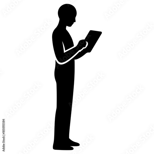Woman Reading Book Silhouette – Education, Learning, and Knowledge Concept