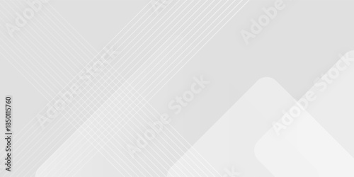 Abstract background polygon design with diagonal line pattern in grey colour. White lines horizontal template for business banner simple