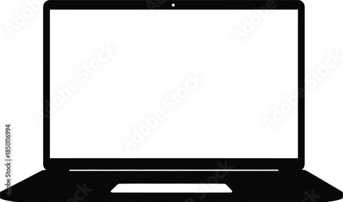 laptop vector icon silhouette illustration art