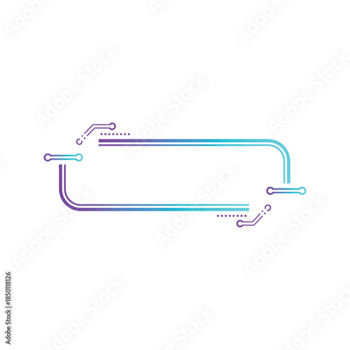 Vibrant purple and blue neon tube design elements