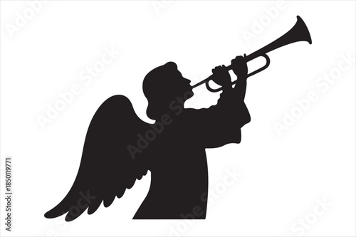 Angel playing trumpet