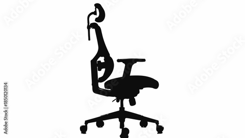 Ergonomic office chair silhouette for comfortable work.