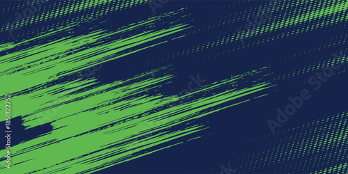 Sports background design with green grunge gradient modern design. llustration of sport players in random activities. Football, basketball, baseball, tennis, rugby, bicycling