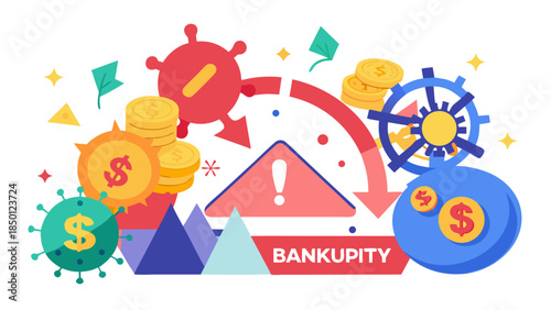 modern fintech environment with digital banking, profit growth and financial technology theme visual