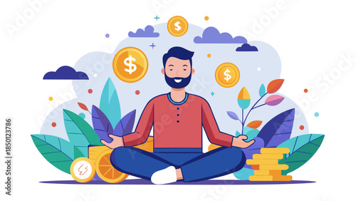 modern fintech environment with digital banking, profit growth and financial technology theme visual