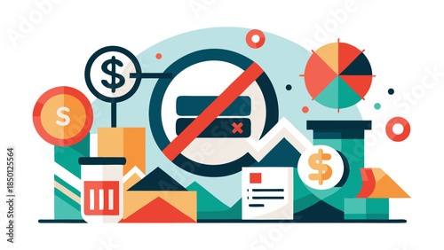 Corporate Budget Planning and Revenue Analysis Graphic – Vector Artwork 8