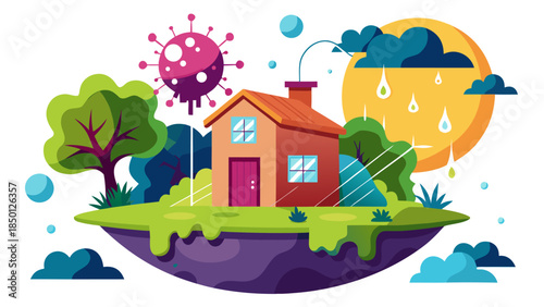 Businessman Shielded by Umbrella Protecting Assets from Loss