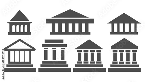 Classic Bank Building Vector Depicting Stable Financial Infrastructure