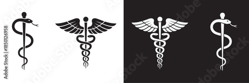 Classic healthcare and medical symbols for wellness and professional design solutions