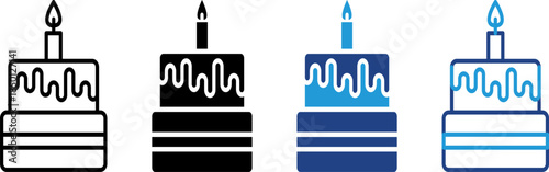 The traditional layer cake icon has symbolic meaning, perfect for marking an anniversary or special occasion.