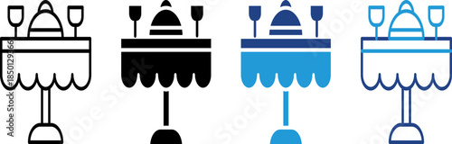 Basic RGBAn elegant dinner table icon, the centerpiece of a feast, togetherness, and expressions of hope for a better year.