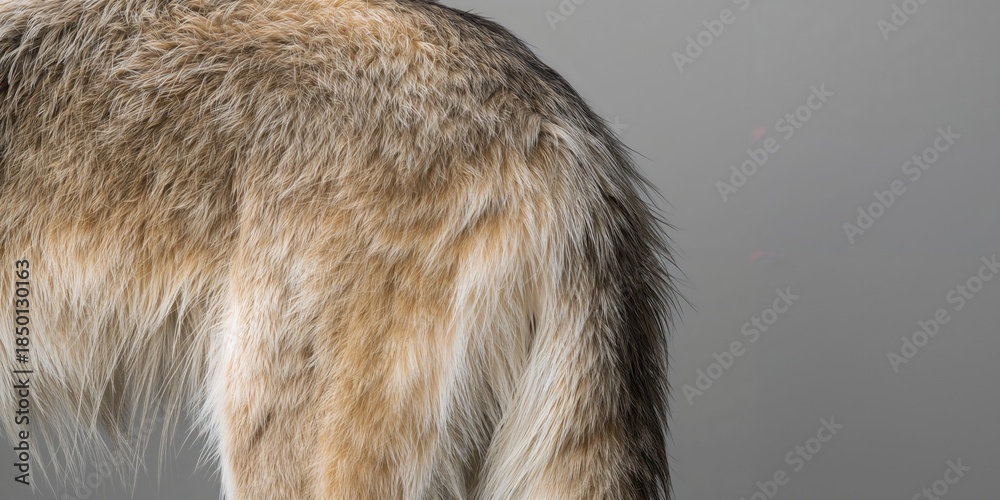 Obraz premium Gray wolf fur texture for wildlife studies, natural camouflage pattern, Earth Day