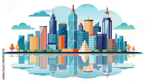 Professional business growth and finance concept illustration variation number 14