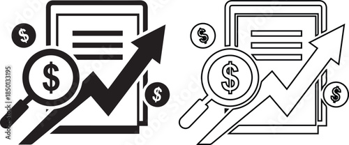Financial Document Analysis with Magnifying Glass.