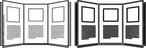 Open Empty Refrigerator Doors with Shelves.