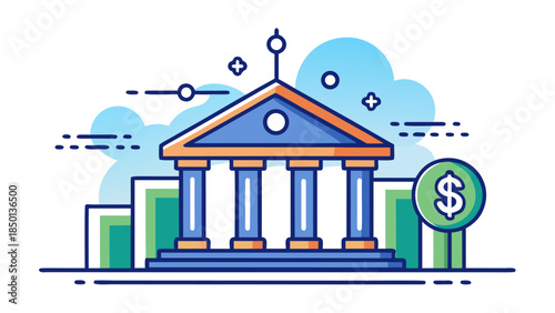 Professional business growth and finance concept illustration variation number 24