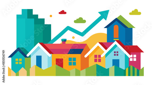 Professional business growth and finance concept illustration variation number 13