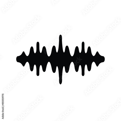 Black Dripping Abstract Shape Vector Design Illustration on White Background