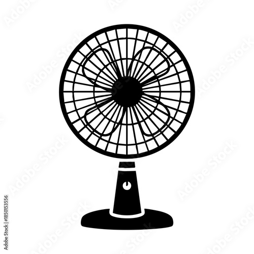 table fan with protective grill