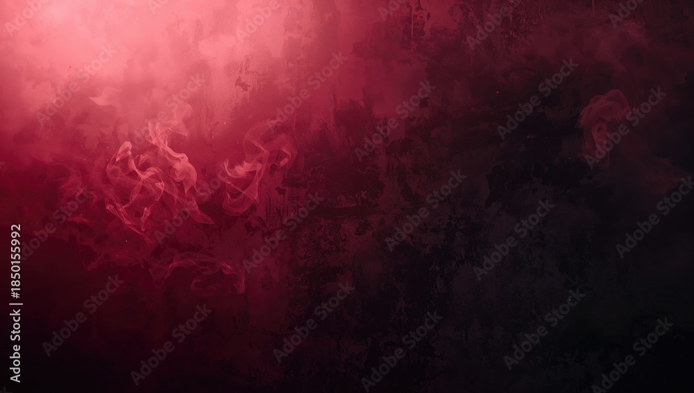 Fototapeta premium Abstract red backdrop featuring black grunge texture suitable for modern art display, visual contrast