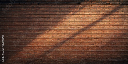 Wide shot of aged brick wall with red and orange tones functioning as a textured backdrop for design elements