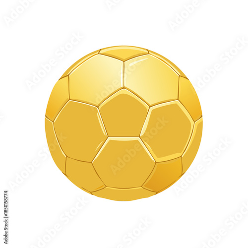 Golden soccer ball icon gleaming finish perfect for football design luxury sports symbol of excellence and achievement
