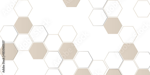 Abstract colourful hexagon technology geometric pattern concept white background. Use for template, wallpaper, website vector illustration.