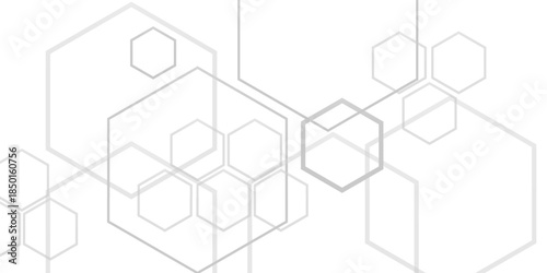 A Refined and Modern Graphic Composition Highlighting the Beauty of Geometric Repetition, Featuring Hexagonal Molecular Patterns in a Seamless Grid for Technology and Innovation Contexts