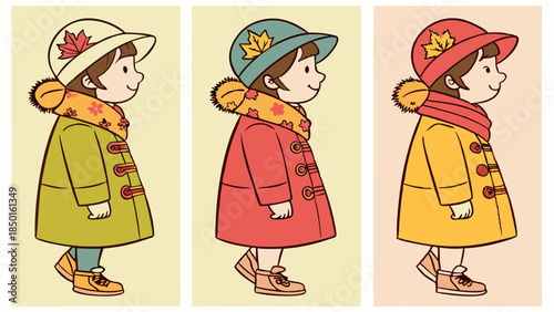 Autumn Fashion For Kids, Children's Seasonal Clothing, Cozy Outerwear, Playful Style, Fall Wardrobe Ideas, Happy Kids Outdoor Adventures