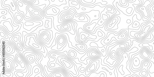 Topographic map patterns white background. Lines topographic contour lines map seamless pattern. Topographic map background geographic line map with seamless ornament design.