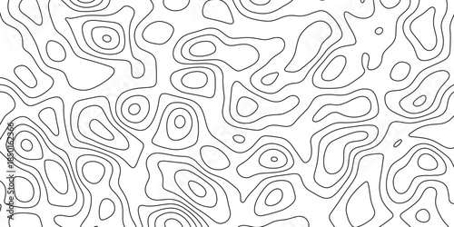 Topographic map patterns white background. Lines topographic contour lines map seamless pattern. Topographic map background geographic line map with seamless ornament design.