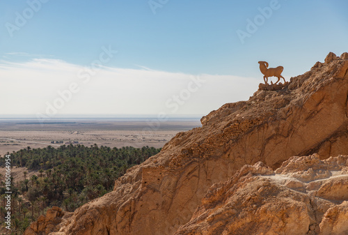 Chebika Oasis in Tunisia - Goat Sculpture