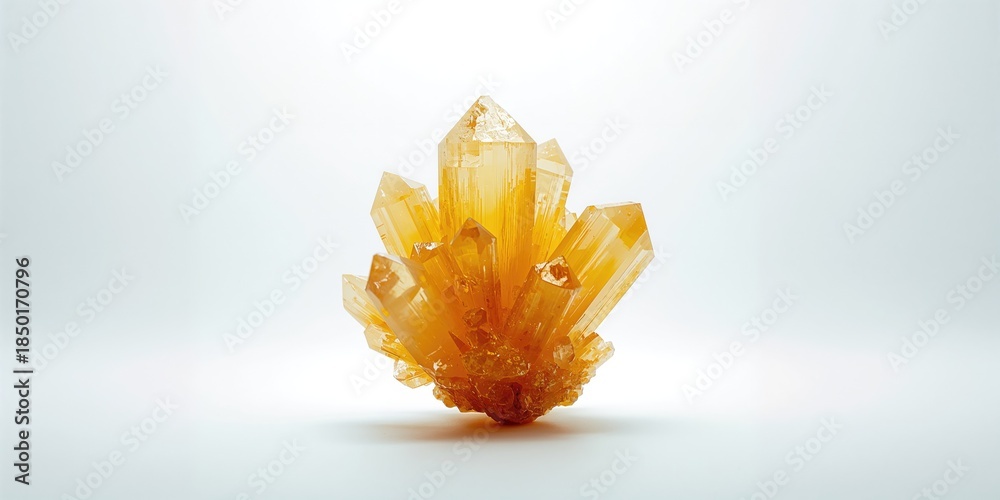 Obraz premium Uranium nitrate displayed against a plain white backdrop, highlighting its radioactive characteristics, nuclear safety awareness day