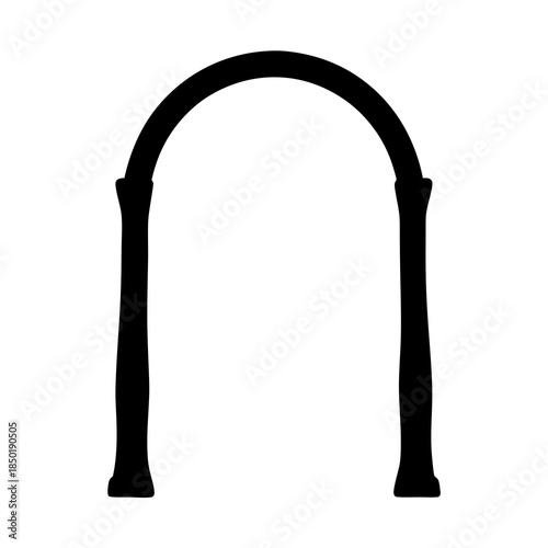 Theater Curtain Silhouette Stage Decoration Icon- Black silhouette of a classic theater curtain with drapes and tassels, symbolizing stage performance, events, ceremonies, or dramatic presentation 