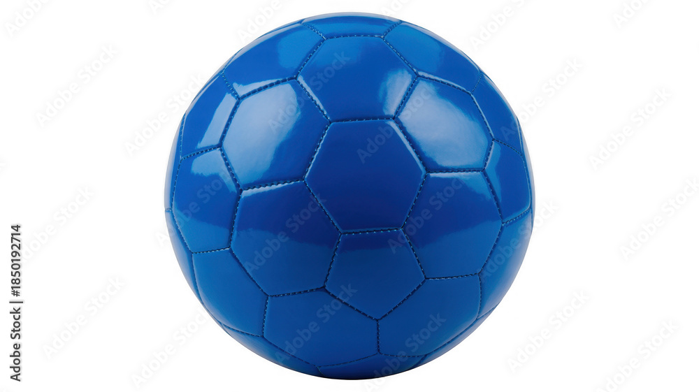 Naklejka premium Blue soccer ball blue ball football isolated on a transparent background
