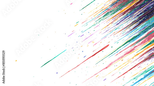 Dynamic abstract colorful paint splatters and brush strokes creating a vibrant artistic background with ample copy space.