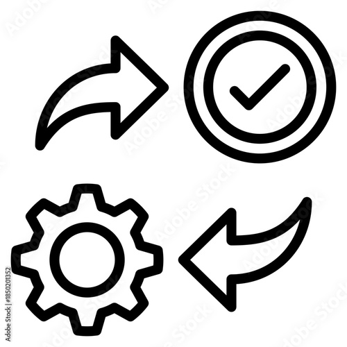 Process Control Icon Element For Design