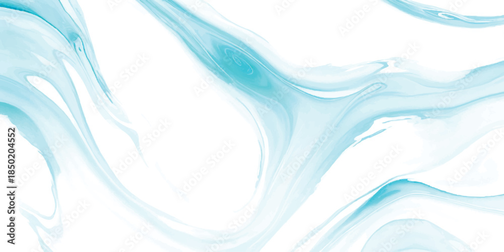 Fototapeta premium Abstract Light Blue & White Marble Texture With Soft Fluid Swirls and Ink-like Waves. Luxurious Minimalist Pattern for Modern Graphic Design, Digital Art, and Branding Wallpapers.