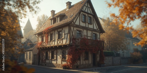 Historic half-timbered building featuring an additional storey serving as living quarters, highlighting renovation efforts