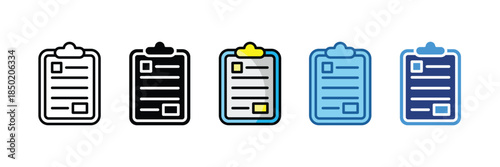 Task Board Icon Set Multiple Style Collection