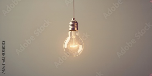 Wallpaper Mural An illuminated vintage-style filament bulb serving as a background for technical layouts Torontodigital.ca