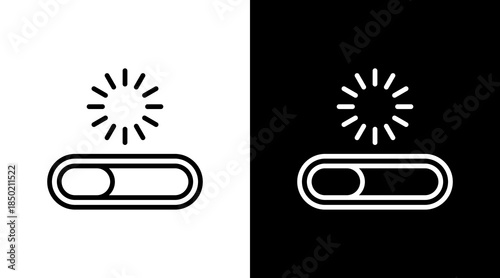Progress Bar White Icon Set Design