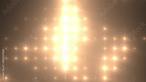 Abstract glowing golden disco wall with soft light dots