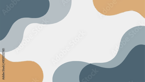 Abstract fluid organic shapes on a muted background