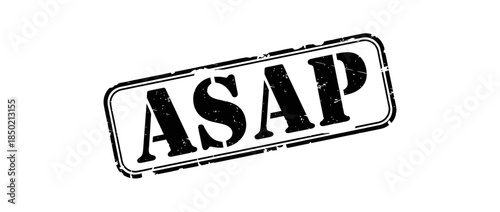 Asap stamp isolated on a transparent background