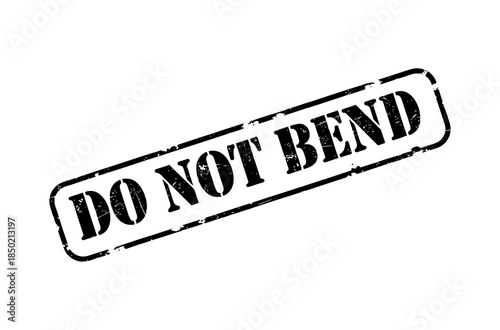 Rubber stamp isolated on a transparent background with do not bend text