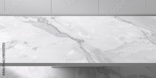 Light gray veined marble slab serving as a background for editorial headers or design elements